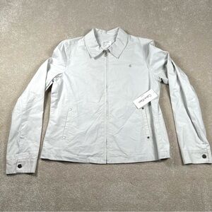 Calvin Klein NWT Jacket Lightweight Zip Up Cream/Shell women's 8 Flawed see pics